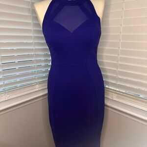Ted Baker London Blue Halter Bodycon Midi Dress